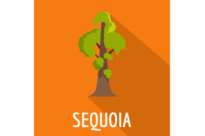 Sequoia icon, flat style