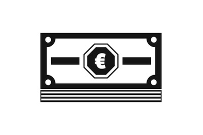 Cash money icon, simple black style