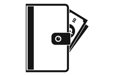 Credit card icon, simple black style