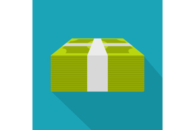 Investment money icon, flat style