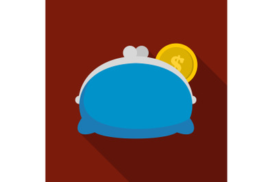 Purse woman icon, flat style