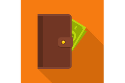 Purse man icon, flat style