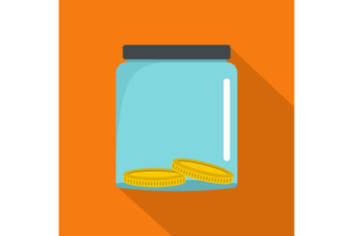 Save money icon, flat style