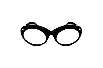 Retro spectacles icon, simple style.