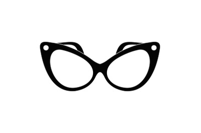 Fashion eyeglasses icon, simple style.