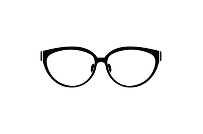 Lens of eyeglasses icon, simple style.