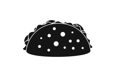 Tacos icon, simple black style