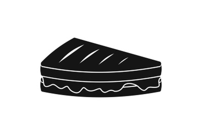 Sandwich icon, simple black style