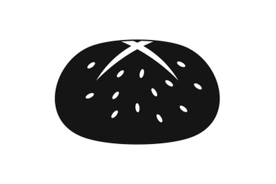 Bun icon, simple black style