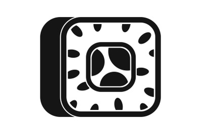 Sushi icon, simple black style