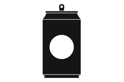 Soda icon, simple black style