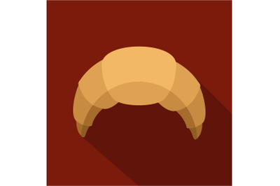 Croissant icon, flat style