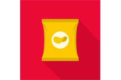 Chips icon, flat style