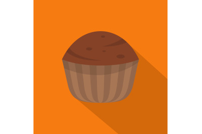 Cup cake icon, flat style