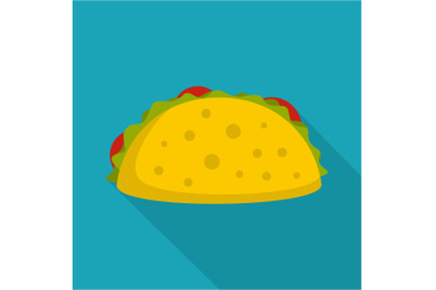 Tacos icon, flat style