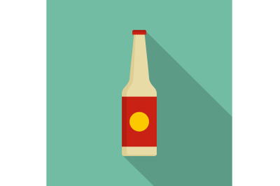 Bottle water icon, flat style