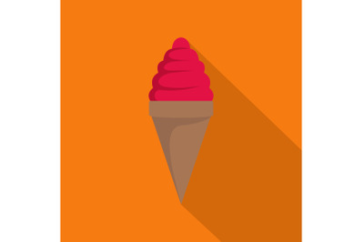 Ice cream icon, flat style