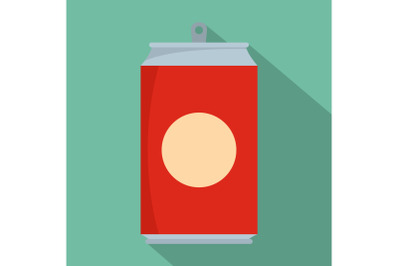 Soda icon, flat style