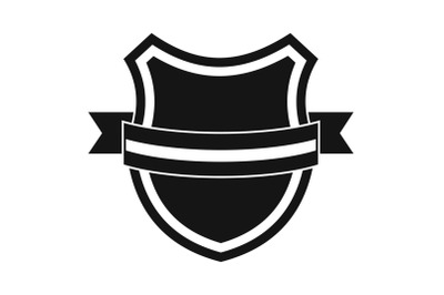 Badge retro icon, simple black style