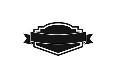 Badge label icon, simple black style