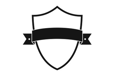 Badge element icon, simple black style