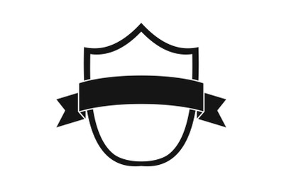 Badge modern icon, simple black style