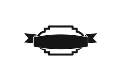 Badge premium quality icon, simple black style