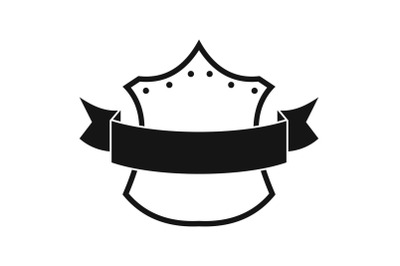 Badge king icon, simple black style
