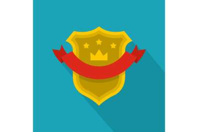 Badge quality icon, flat style