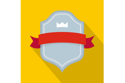 Badge best quality icon, flat style