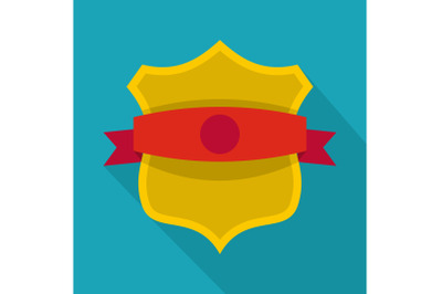 Badge classic icon, flat style