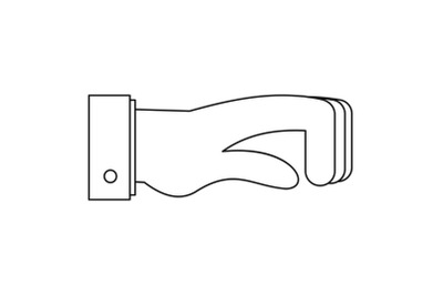 Twisted finger icon, outline style.