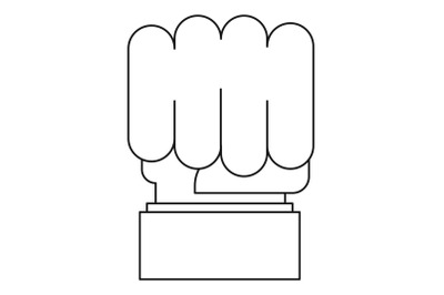 Big fist icon, outline style.