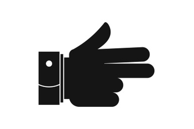 Hand forward icon, simple black style