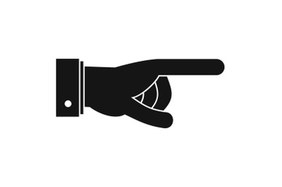 Hand go icon, simple black style