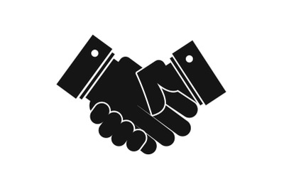 Hand peace icon, simple black style