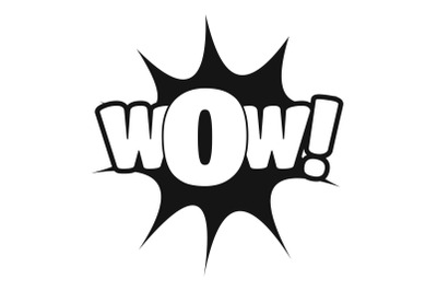 Comic boom icon, simple black style