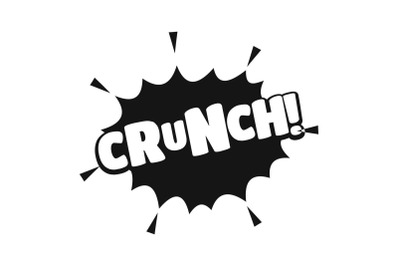 Comic boom crunch icon, simple black style