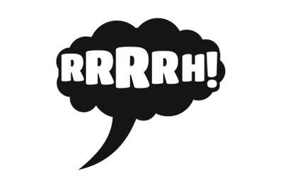 Comic boom design icon, simple black style