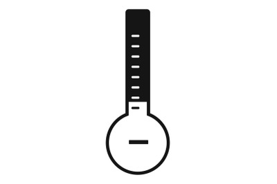 Thermometer cold icon, simple black style