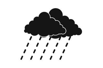 Cloud rain storm icon, simple black style