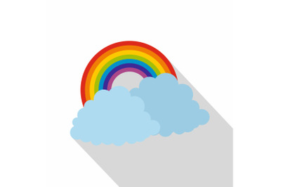 Rainbow icon, flat style