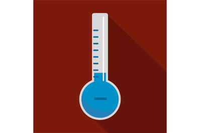 Thermometer cold icon, flat style