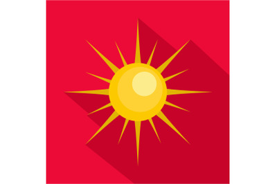 Sun icon, flat style