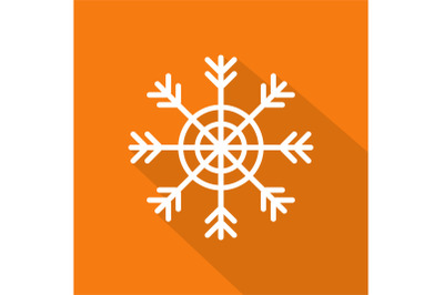 Snowflake icon, flat style