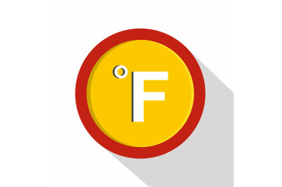 Fahrenheit icon, flat style