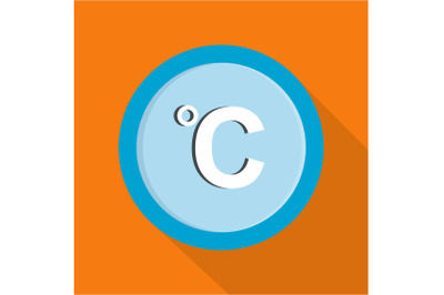 Celsius icon, flat style