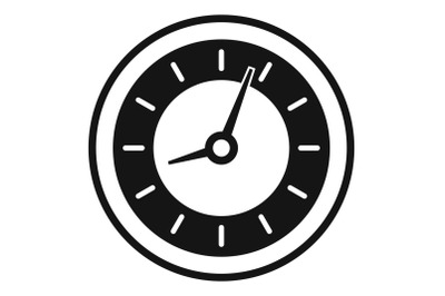 Clock icon, simple black style