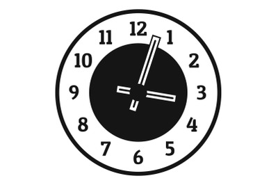 Clock concept icon, simple black style