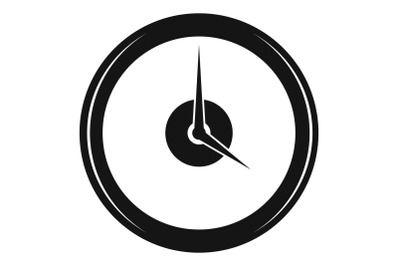 Clock deadline icon, simple black style